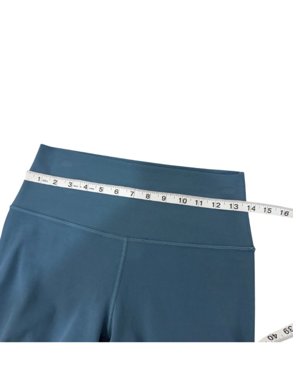 Lululemon Teal Blue High-Waisted Full-Length Leggings Size 8 Elastic Waistband - Picture 5 of 14